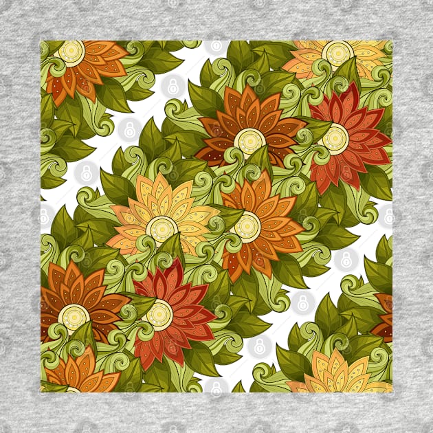 Summer Pattern with Floral Motifs by lissantee